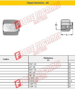 EF06C1116 - TAPPO FEMMINA 1.1/16 JIC
